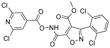 METHYL 3-(2,6-DICHLOROPHENYL)-5-[(([(2,6-DICHLORO-4-PYRIDYL)CARBONYL]OXY)AMINO)CARBONYL]ISOXAZOLE-4-CARBOXYLATE Struktur