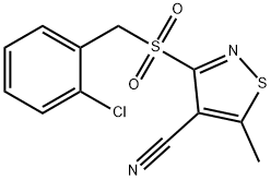 3-[(2-CHLOROBENZYL)SULFONYL]-5-METHYL-4-ISOTHIAZOLECARBONITRILE Struktur