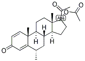 1,4-PREGNADIEN-6ALPHA-METHYL-17ALPHA-OL-3,20-DIONE 17-ACETATE Struktur