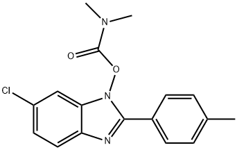 6-CHLORO-1-([(DIMETHYLAMINO)CARBONYL]OXY)-2-(4-METHYLPHENYL)-1H-1,3-BENZIMIDAZOLE Struktur