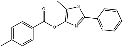 5-METHYL-2-(2-PYRIDINYL)-1,3-THIAZOL-4-YL 4-METHYLBENZENECARBOXYLATE Struktur