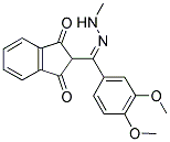 2-(2-AZA-1-(3,4-DIMETHOXYPHENYL)-2-(METHYLAMINO)VINYL)INDANE-1,3-DIONE Struktur