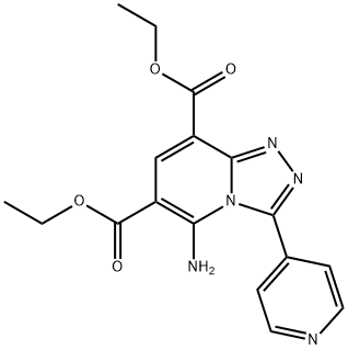 DIETHYL 5-AMINO-3-(4-PYRIDINYL)[1,2,4]TRIAZOLO[4,3-A]PYRIDINE-6,8-DICARBOXYLATE Struktur