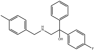 1-(4-FLUOROPHENYL)-2-[(4-METHYLBENZYL)AMINO]-1-PHENYL-1-ETHANOL Struktur