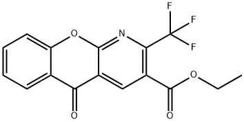 ETHYL 5-OXO-2-(TRIFLUOROMETHYL)-5H-CHROMENO[2,3-B]PYRIDINE-3-CARBOXYLATE Struktur