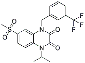 1-ISOPROPYL-6-(METHYLSULPHONYL)-4-[3-(TRIFLUOROMETHYL)BENZYL]-2,3(1H,4H)-QUINOXALINEDIONE Struktur