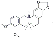 3,4-DIMETHOXY-6,6-DIMETHYL-14-OXO-5,6,7,8,14,15-HEXAHYDROBENZO[C][1,3]DIOXOLO[4',5':4,5]BENZO[G]AZECIN-6-IUM IODIDE Struktur