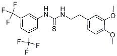 ((2-(3,4-DIMETHOXYPHENYL)ETHYL)AMINO)((3,5-BIS(TRIFLUOROMETHYL)PHENYL)AMINO)METHANE-1-THIONE Struktur