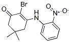 2-BROMO-5,5-DIMETHYL-3-((2-NITROPHENYL)AMINO)CYCLOHEX-2-EN-1-ONE Struktur