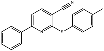 2-[(4-METHYLPHENYL)SULFANYL]-6-PHENYLNICOTINONITRILE Struktur