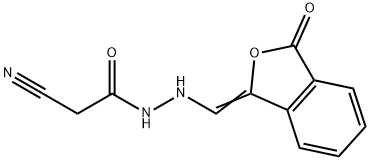 2-CYANO-N'-([3-OXO-2-BENZOFURAN-1(3H)-YLIDEN]METHYL)ACETOHYDRAZIDE Struktur