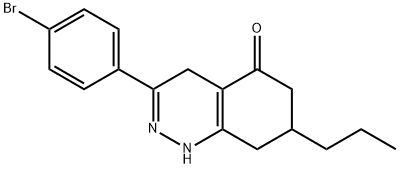 3-(4-BROMOPHENYL)-7-PROPYL-1,4,6,7,8-PENTAHYDROCINNOLIN-5-ONE Struktur