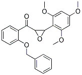 [2-(BENZYLOXY)PHENYL][3-(2,4,6-TRIMETHOXYPHENYL)OXIRAN-2-YL]METHANONE Struktur