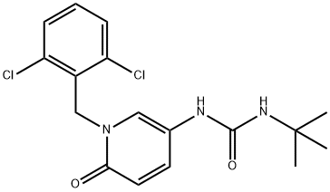 N-(TERT-BUTYL)-N'-[1-(2,6-DICHLOROBENZYL)-6-OXO-1,6-DIHYDRO-3-PYRIDINYL]UREA Struktur