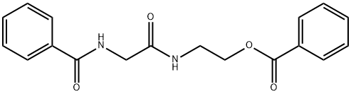 2-([2-(BENZOYLAMINO)ACETYL]AMINO)ETHYL BENZENECARBOXYLATE Struktur