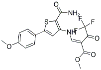 METHYL 3-([2-(AMINOCARBONYL)-5-(4-METHOXYPHENYL)-3-THIENYL]AMINO)-2-(2,2,2-TRIFLUOROACETYL)ACRYLATE Struktur