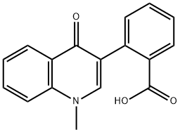 2-(1-METHYL-4-OXO-1,4-DIHYDRO-3-QUINOLINYL)BENZENECARBOXYLIC ACID Struktur