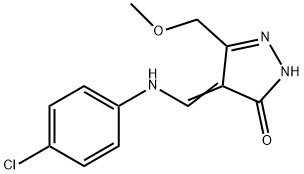 4-[(4-CHLOROANILINO)METHYLENE]-5-(METHOXYMETHYL)-2,4-DIHYDRO-3H-PYRAZOL-3-ONE Struktur