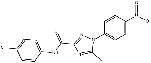 N-(4-CHLOROPHENYL)-5-METHYL-1-(4-NITROPHENYL)-1H-1,2,4-TRIAZOLE-3-CARBOXAMIDE Struktur