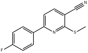 6-(4-FLUOROPHENYL)-2-(METHYLSULFANYL)NICOTINONITRILE Struktur