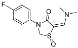 5-[(DIMETHYLAMINO)METHYLENE]-3-(4-FLUOROPHENYL)-4-OXO-1,3-THIAZOLAN-1-IUM-1-OLATE Struktur