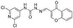 N1-(2,6-DICHLORO-4-PYRIDYL)-2-[(4-OXO-4H-CHROMEN-3-YL)METHYLIDENE]HYDRAZINE-1-CARBOXAMIDE Struktur