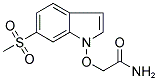 2-[[6-(METHYLSULPHONYL)INDOL-1-YL]OXY]ACETAMIDE Struktur