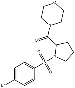 (1-[(4-BROMOPHENYL)SULFONYL]-2-PYRROLIDINYL)(MORPHOLINO)METHANONE Struktur