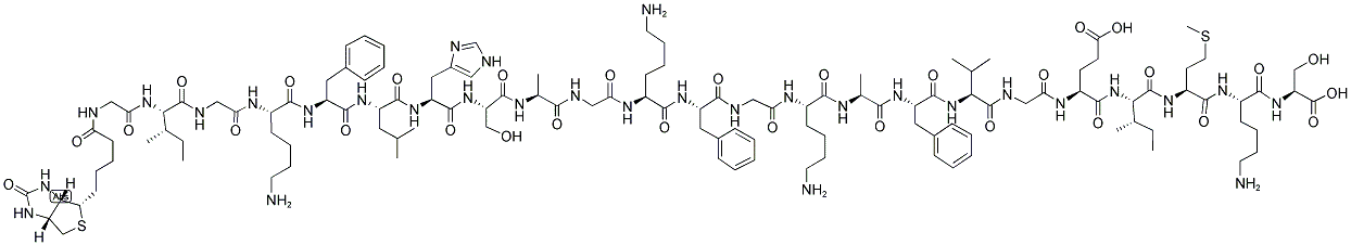 BIOTIN-GLY-ILE-GLY-LYS-PHE-LEU-HIS-SER-ALA-GLY-LYS-PHE-GLY-LYS-ALA-PHE-VAL-GLY-GLU-ILE-MET-LYS-SER Struktur