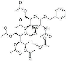 BENZYL 2-ACETAMIDO-4,6-DI-O-ACETYL-3-O-(2,3,4,6-TETRA-O- ACETYL-BETA-D-GALACTOSYL)-2-DEOXY-ALPHA-D-GALACTOPYRANOSIDE Struktur