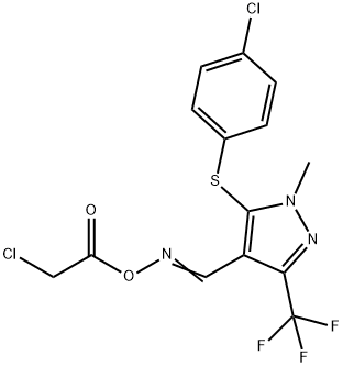 4-(([(2-CHLOROACETYL)OXY]IMINO)METHYL)-5-[(4-CHLOROPHENYL)SULFANYL]-1-METHYL-3-(TRIFLUOROMETHYL)-1H-PYRAZOLE Struktur