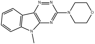 4-(5-METHYL-2,3,6-TRIAZINO[5,4-B]INDOL-3-YL)MORPHOLINE Struktur