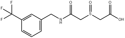 2-[(2-OXO-2-([3-(TRIFLUOROMETHYL)BENZYL]AMINO)ETHYL)SULFINYL]ACETIC ACID Struktur