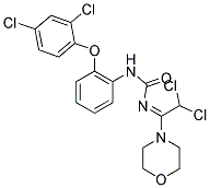 N-(2,2-DICHLORO-1-MORPHOLINOETHYLIDENE)-N'-[2-(2,4-DICHLOROPHENOXY)PHENYL]UREA Struktur