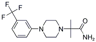 2-METHYL-2-(4-[3-(TRIFLUOROMETHYL)PHENYL]PIPERAZINO)PROPANAMIDE Struktur