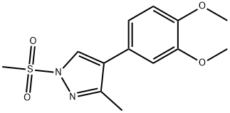 2-METHOXY-4-[3-METHYL-1-(METHYLSULFONYL)-1H-PYRAZOL-4-YL]PHENYL METHYL ETHER Struktur