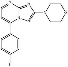 7-(4-FLUOROPHENYL)-2-MORPHOLINO[1,2,4]TRIAZOLO[1,5-A]PYRIMIDINE Struktur