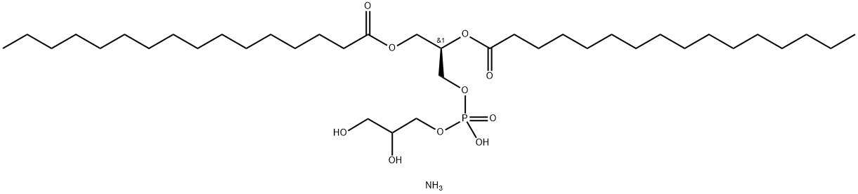 (2S)-3-O-(1-O,2-O-ジパルミトイル-L-グリセロ-3-ホスホ)グリセロール 化學(xué)構(gòu)造式