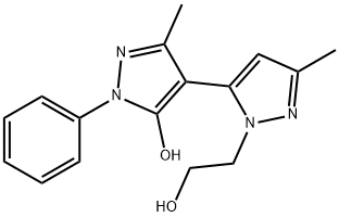 1-PHENYL-1'-(2-HYDROXYETHYL)-3,3'-DIMETHYL-5-HYDROXY[4,5']-BIPYRAZOL Struktur