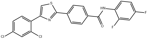 4-[4-(2,4-DICHLOROPHENYL)-1,3-THIAZOL-2-YL]-N-(2,4-DIFLUOROPHENYL)BENZENECARBOXAMIDE Struktur