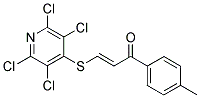 1-(4-METHYLPHENYL)-3-[(2,3,5,6-TETRACHLORO-4-PYRIDYL)THIO]PROP-2-EN-1-ONE Struktur