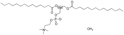 1,2-DIMYRISTOYL-SN-GLYCERO-3-PHOSPHOCHOLINE MONOHYDRATE Struktur