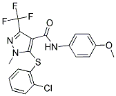 5-[(2-CHLOROPHENYL)SULFANYL]-N-(4-METHOXYPHENYL)-1-METHYL-3-(TRIFLUOROMETHYL)-1H-PYRAZOLE-4-CARBOXAMIDE Struktur