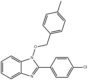 2-(4-CHLOROPHENYL)-1-[(4-METHYLBENZYL)OXY]-1H-1,3-BENZIMIDAZOLE Struktur