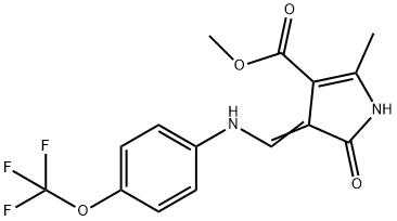 METHYL 2-METHYL-5-OXO-4-([4-(TRIFLUOROMETHOXY)ANILINO]METHYLENE)-4,5-DIHYDRO-1H-PYRROLE-3-CARBOXYLATE Struktur