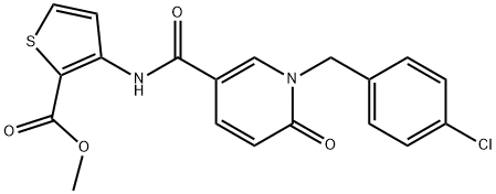 METHYL 3-(([1-(4-CHLOROBENZYL)-6-OXO-1,6-DIHYDRO-3-PYRIDINYL]CARBONYL)AMINO)-2-THIOPHENECARBOXYLATE Struktur