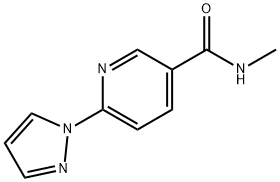 N-METHYL-6-(1H-PYRAZOL-1-YL)NICOTINAMIDE Struktur