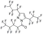 1-NONAFLUOROPENTANOYL-3,5-BIS(HEPTAFLUORO-1-PROPYL)PYRAZOLE Struktur