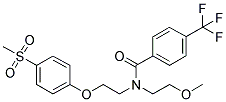 N-(2-METHOXYETHYL)-N-[2-[4-(METHYLSULPHONYL)PHENYLOXY]ETHYL]-4-(TRIFLUOROMETHYL)BENZAMIDE Struktur