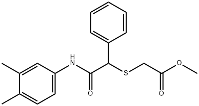 METHYL 2-([2-(3,4-DIMETHYLANILINO)-2-OXO-1-PHENYLETHYL]SULFANYL)ACETATE Struktur